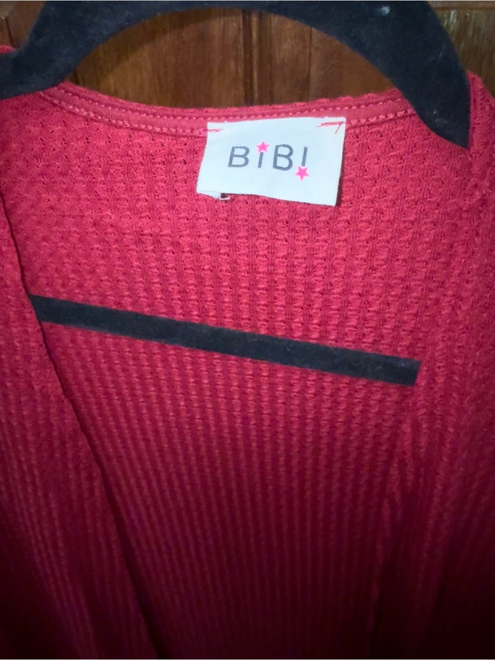 BiBi maroon Ribbed Cardigan duster